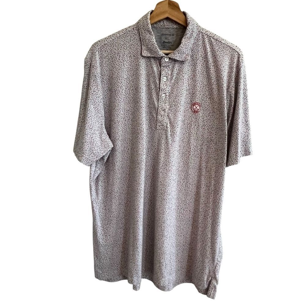 Johnnie-O Mens Linxter Polo Shirt Size XL Performance Golf Stretch Geometric